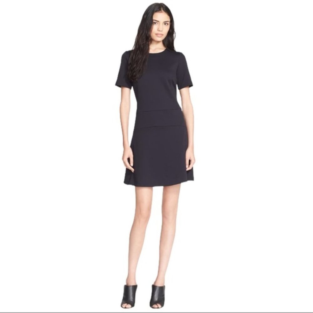 Vince Pique Ponte Fit & Flare Work Going Out Polished Dress, Size 2
